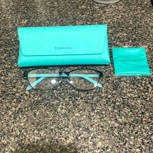 Tiffany & Co. TF1072 women’s cat eye black and blue eyeglasses frames 51/15/135